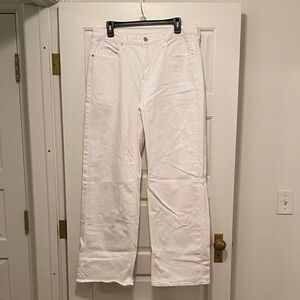 White Sky-Hi Wide Leg Jeans